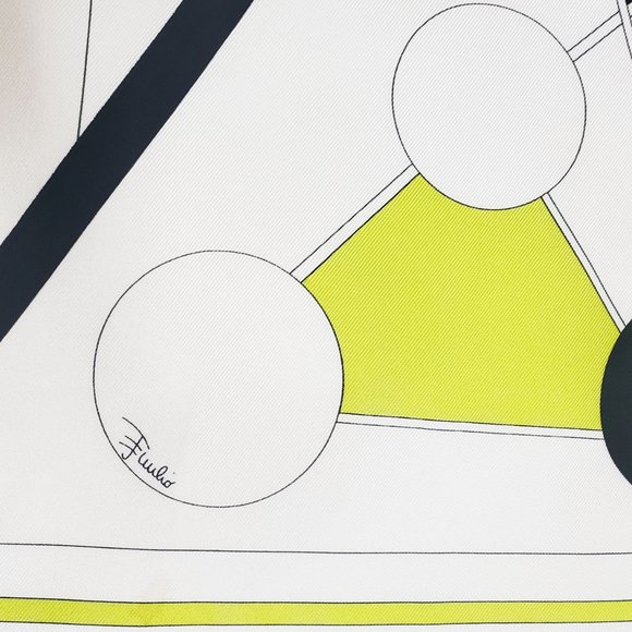 EMILIO PUCCI Womens SCARF PRINT CHIFFON SILK SIGNATURE LOGO SQUARE SCARF WRAP - Picture 8 of 9